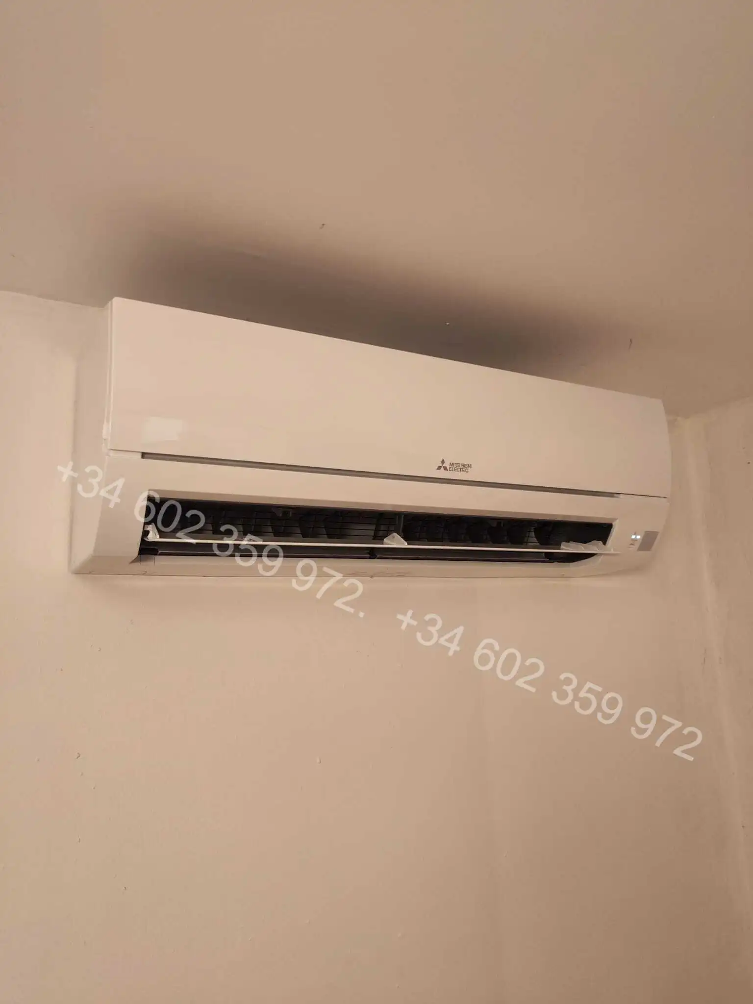 Indoor Mitsubishi unit installed